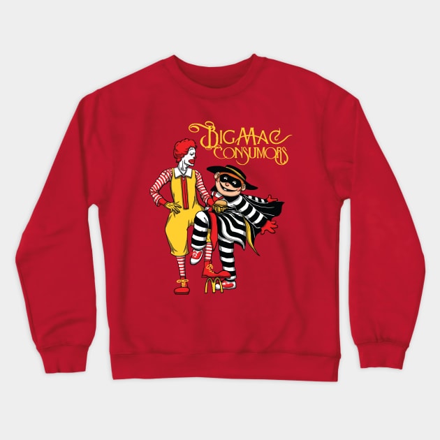 Fleetwood Mac / Big Mac Crossover colored Crewneck Sweatshirt by tduffyworld